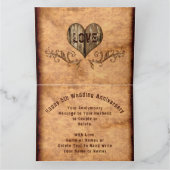 Houtlook 5th Jubileum Card voor Husband, BIG Kaart (Binnen)