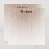 Houtlook elegant moderne Sjabloon-tekst Notitiekaartje (Voorkant / Achterkant)