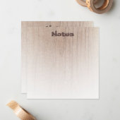 Houtlook elegant moderne Sjabloon-tekst Notitiekaartje (Voorkant / Achterkant in situ)