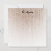 Houtlook elegant moderne Sjabloon-tekst Notitiekaartje (Achterkant)