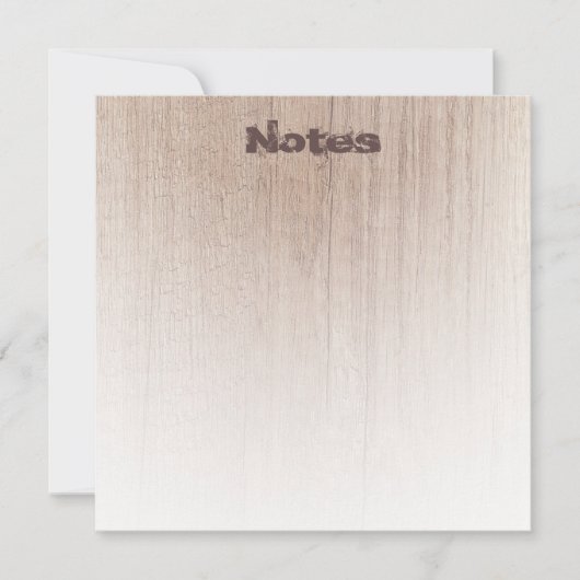 Houtlook elegant moderne Sjabloon-tekst Notitiekaartje (Voorkant)