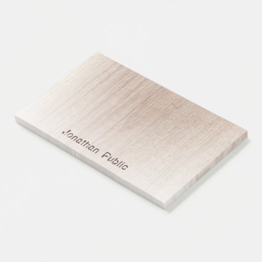 Houtlook elegante Sjabloon Trendy Distress Text Post-it® Notes (Schuin)