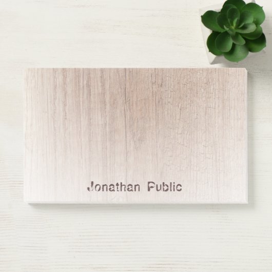 Houtlook elegante Sjabloon Trendy Distress Text Post-it® Notes (Kantoor)