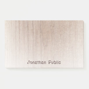 Houtlook elegante Sjabloon Trendy Distress Text Post-it® Notes