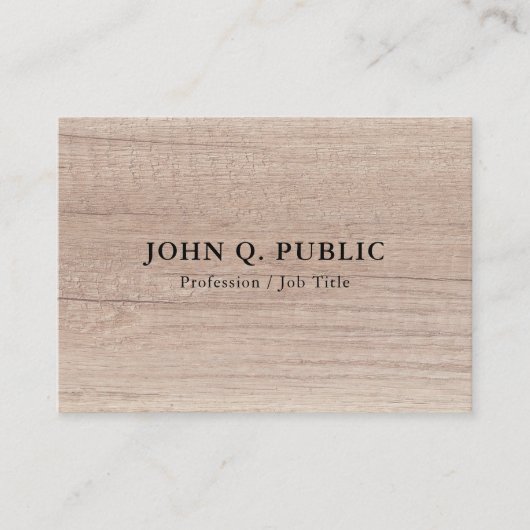 Houtlook Professionele Sjabloon op maat Visitekaartje (Voorkant)