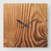 Houtlook Square Clock Vierkante Klok (Voorkant)