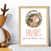 Houtloze herten Baby shower gunsten Poster