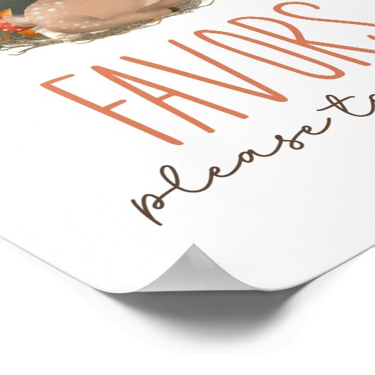 Houtloze herten Baby shower gunsten Poster (Hoek)