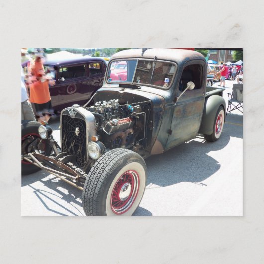 Houtloze hotroze briefkaart (Voorkant)