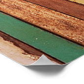 Houtmateriaal: behang Textuur Poster (Hoek)