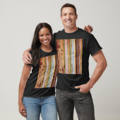 Houtmateriaal: behang Textuur T-shirt (Unisex)