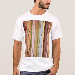 Houtmateriaal: behang Textuur T-shirt