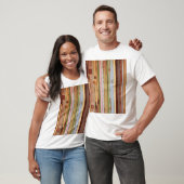 Houtmateriaal: behang Textuur T-shirt (Unisex)