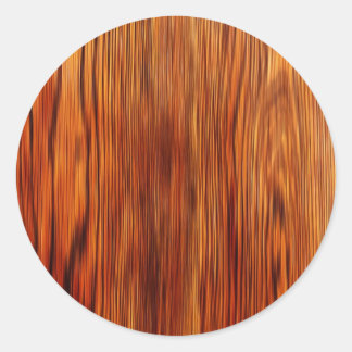 Houtmeubelen Natuurlijke bruine textuurstijl Mode Ronde Sticker