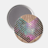 Houtnebula chevron magneet (Voorkant / Achterkant)