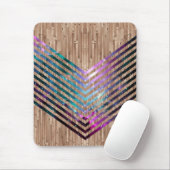 Houtnebula chevron muismat (Met muis)