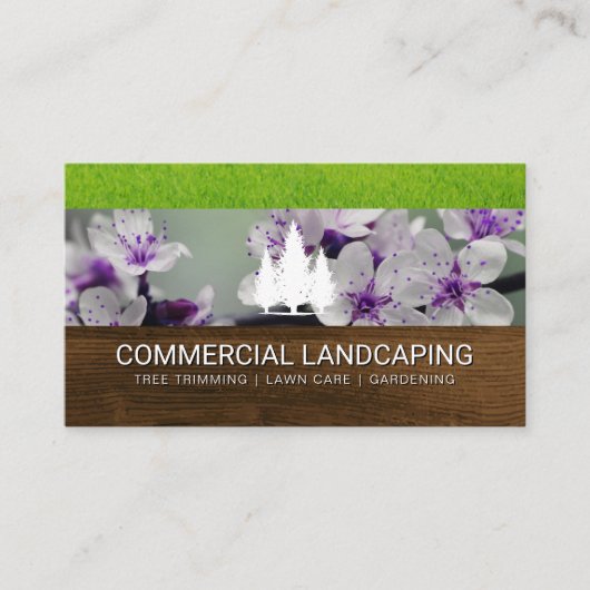 houtnerf | Bloemen | Bomen Visitekaartje (Voorkant)