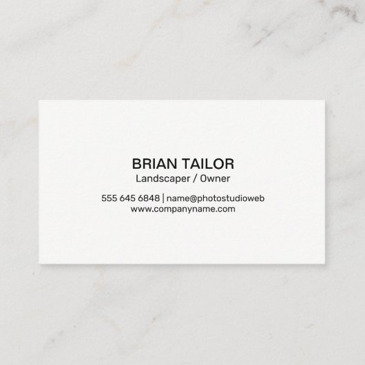 Houtnerf | Bloemen | Tuinieren | Landschapsarchite Visitekaartje (Achterkant)