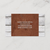 houtnerf | Bruine  textuur Visitekaartje (Achterkant)