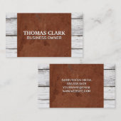 houtnerf | Bruine  textuur Visitekaartje (Voorkant / Achterkant)