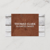 houtnerf | Bruine  textuur Visitekaartje (Voorkant)