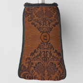 houtnerf-geëtste stuurprogramma golfheadcover (Draai 90)