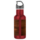 Houtnerf Gekleurde Stijl Waterfles (Achterkant)