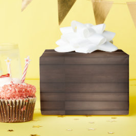 Houtnerf Gestreepte Bruine Abstracte Modekunst Cadeaupapier