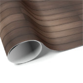 Houtnerf Gestreepte Bruine Abstracte Modekunst Cadeaupapier (Rol Hoek)