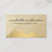 Houtnerf | Goud Geborsteld Visitekaartje (Voorkant)