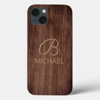 Houtnerf Hout Met Monogram Gepersonaliseerde Naam