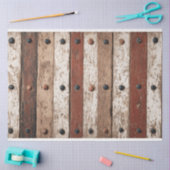 Houtnerf met bruine nagels decoupage tissuepapier (Craft)