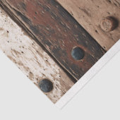 Houtnerf met bruine nagels decoupage tissuepapier (Detail)