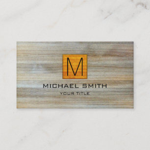 Houtnerf Professioneel Elegant Monogram #7 Visitekaartje