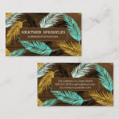 Houtnerf Rand | Palmbladeren | Natuurlijk Visitekaartje (Voorkant / Achterkant)