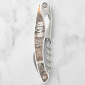 Houtnerf Rustieke Monogram Kurkentrekker (Achterkant)