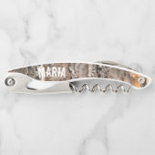 Houtnerf Rustieke Monogram Kurkentrekker (Voorkant)