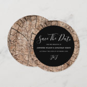 Houtnerf Rustieke Trouw Save the date Uitnodiging (Voorkant / Achterkant)