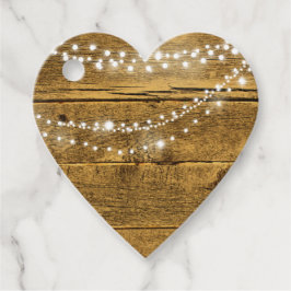 Houtnerf & Sprookjeslichtjes Landelijke Bruiloft Bedankjes Labels