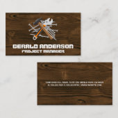 houtnerf | Stapel van nagels hamersleutel Visitekaartje (Voorkant / Achterkant)