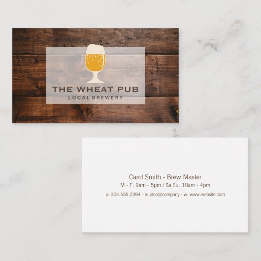 Houtnerf Visitekaartje (Voorkant / Achterkant)