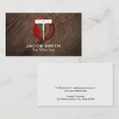 Houtnerf | Wijnopener | Wijnopener Visitekaartje (Voorkant / Achterkant)