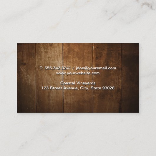 Houtnerf | Wijnvleklogo Visitekaartje (Achterkant)