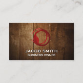 Houtnerf | Wijnvleklogo Visitekaartje (Voorkant)