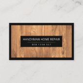 Houtnerf Zwart Handyman Lijst Visitekaartje (Voorkant)