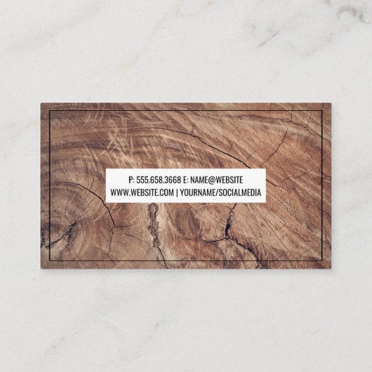 Houtnerfstructuur Achtergrond Visitekaartje (Achterkant)