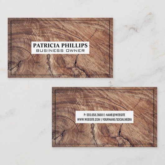 Houtnerfstructuur Achtergrond Visitekaartje (Voorkant / Achterkant)