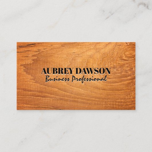 Houtnerfstructuur Achtergrond Visitekaartje (Voorkant)