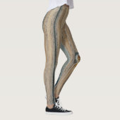 Houtnerfstructuur in bruine tinten leggings (Rechts)