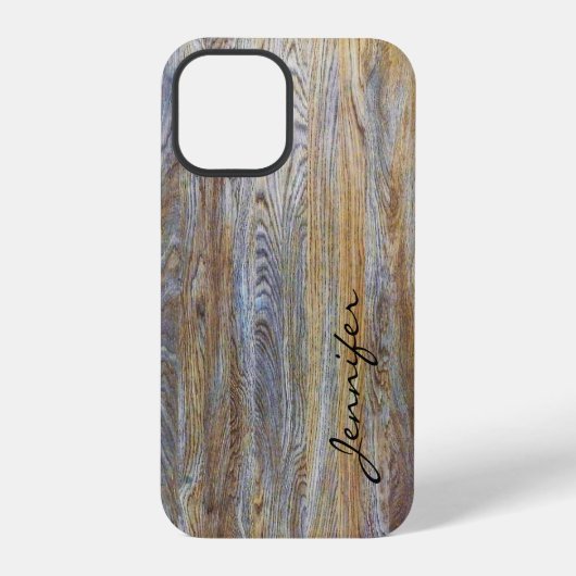Houtnerfstructuur iPhone Hoesje (Achterkant)